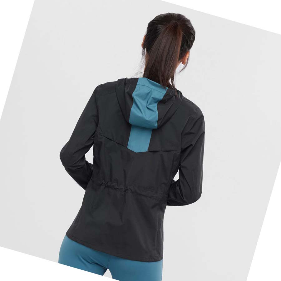 Chaquetas Salomon BONATTI WATERPROOF Mujer Negros Azules | MX 2478FDN